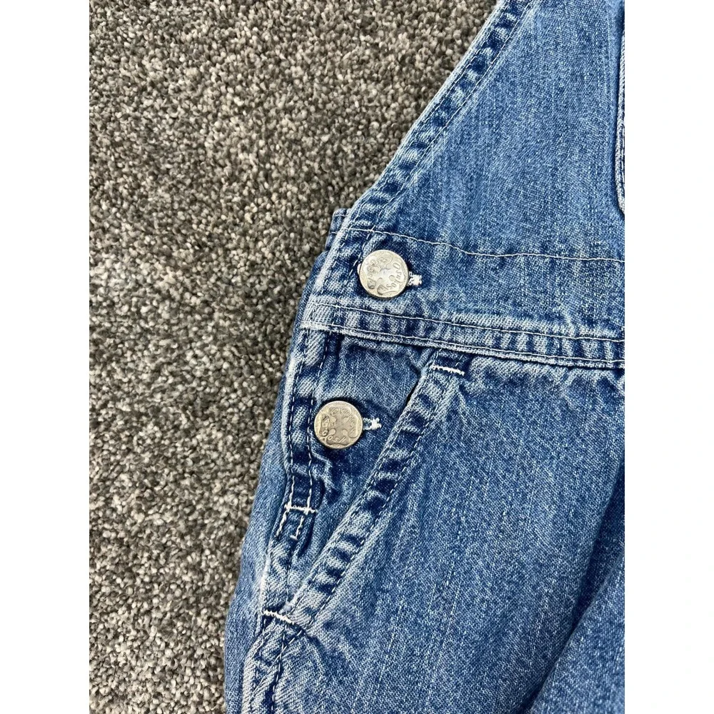 OshKosh Bgosh Vintage Style Denim Overalls Medium Wash Snap Inseam Kids 2T